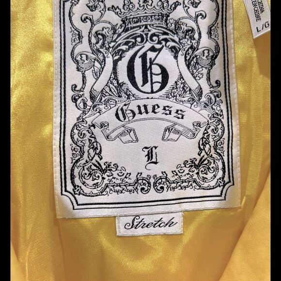 Guess Yellow Zip Up Bomber Jacket - L - Picture 5 of 7